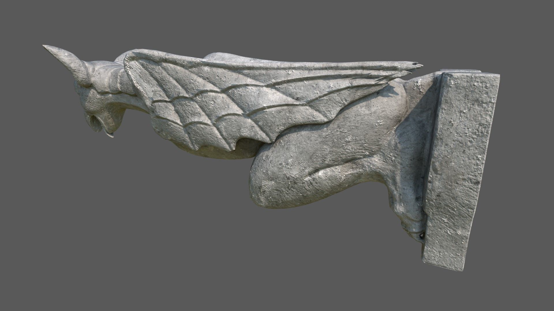 Gargoyle09 Low-poly 3D model_10