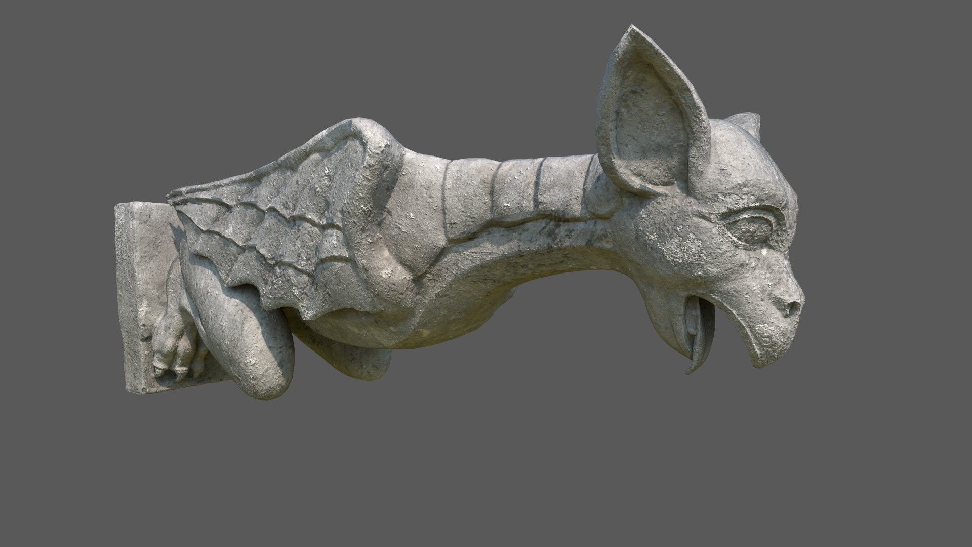Gargoyle09 Low-poly 3D model_6
