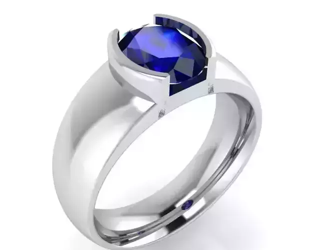 Half Bezel Setting Ring 1392