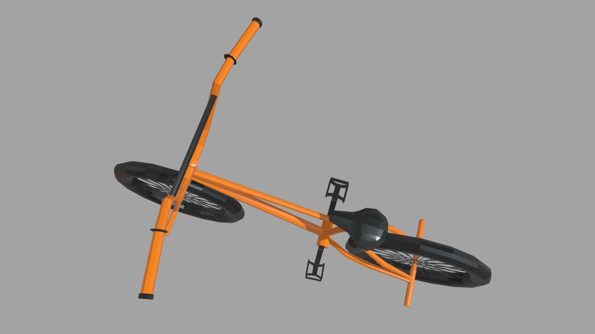 Low Poly Bmx Low-poly 3D model_2