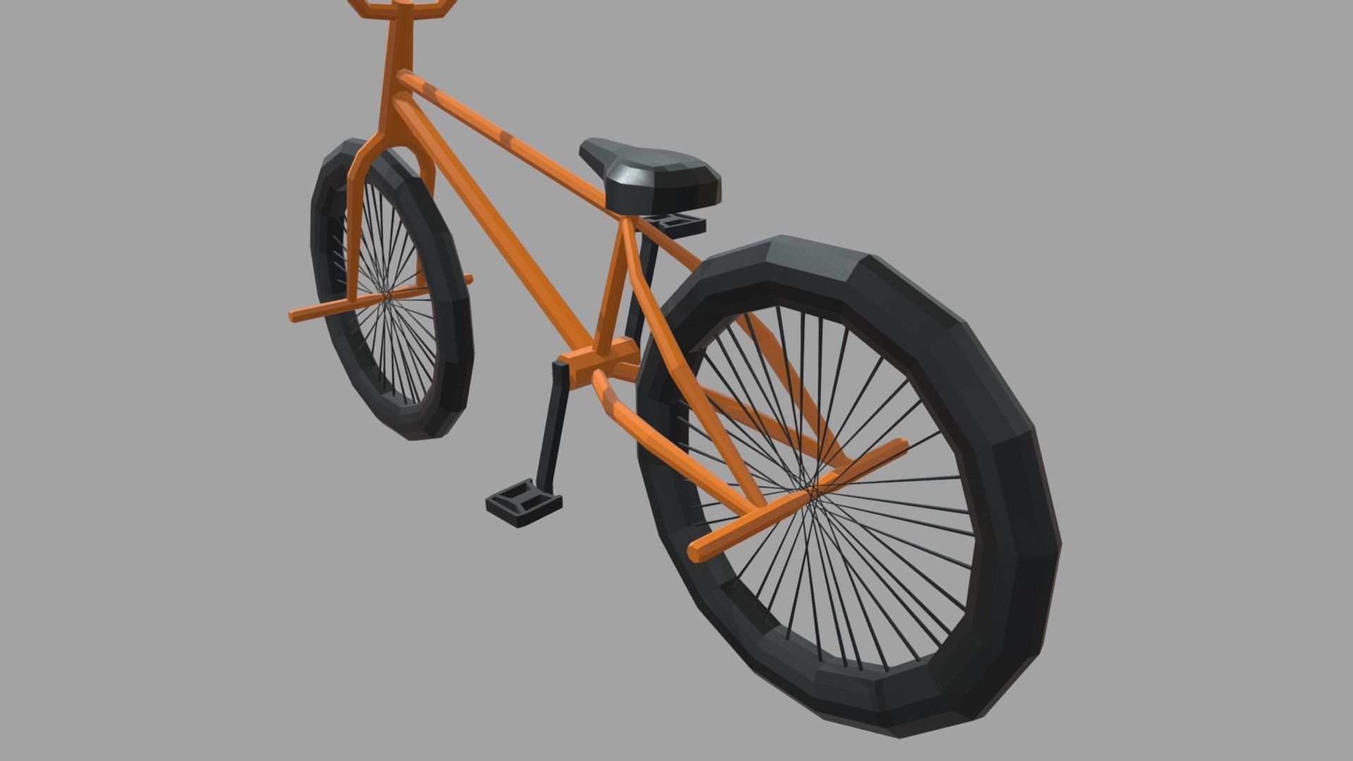 Low Poly Bmx Low-poly 3D model_6