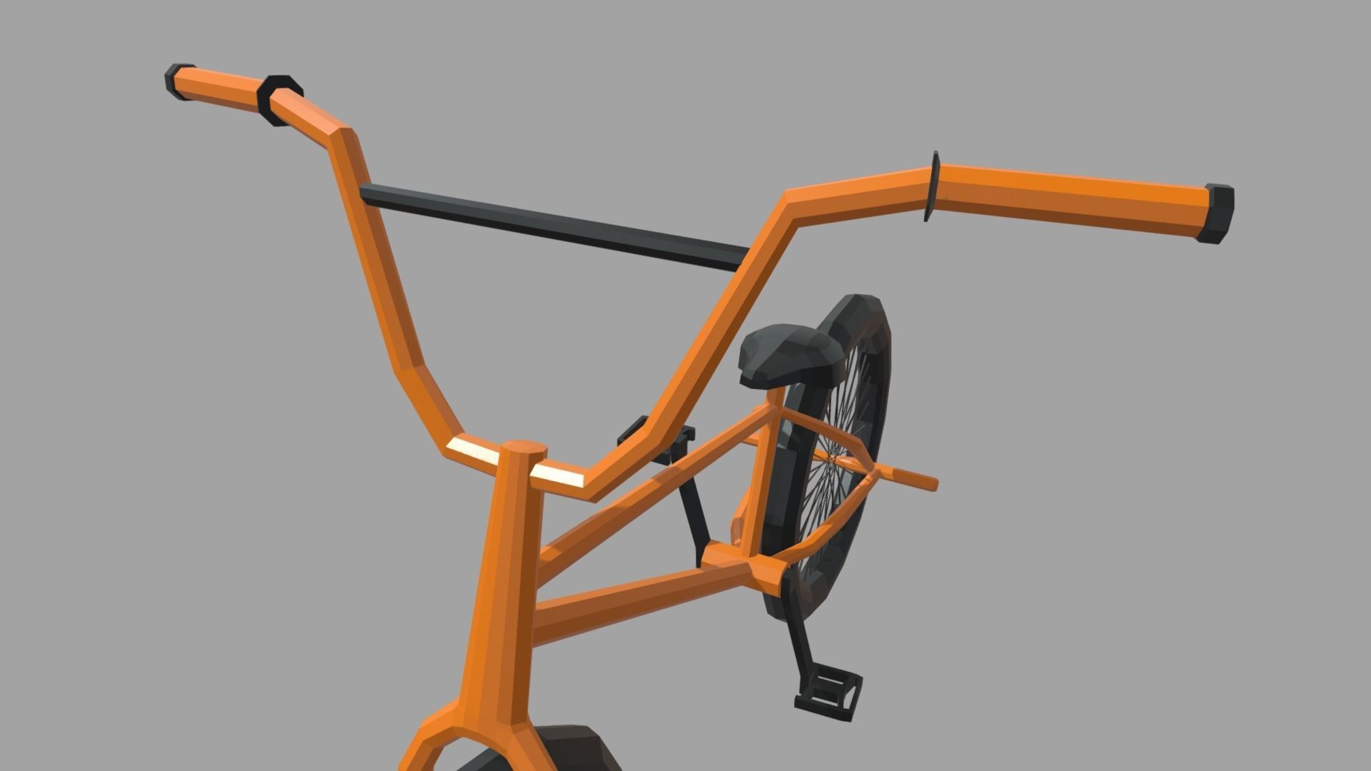 Low Poly Bmx Low-poly 3D model_5