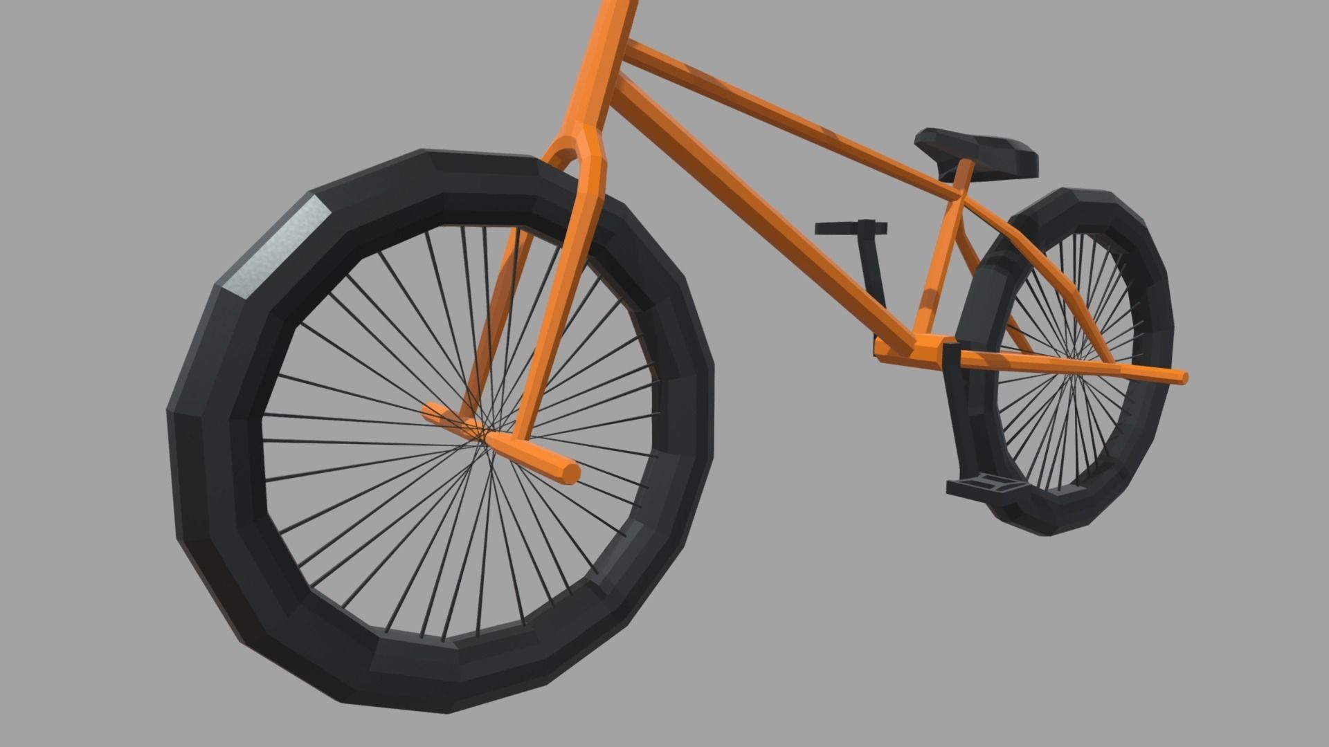 Low Poly Bmx Low-poly 3D model_4