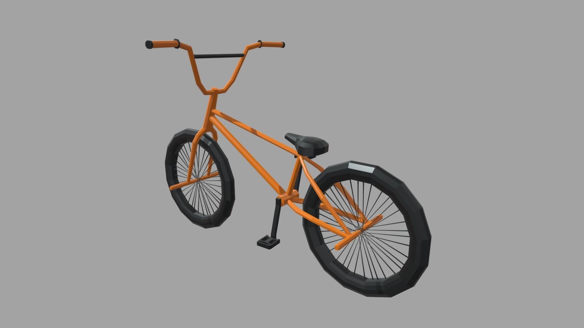 Low Poly Bmx Low-poly 3D model_1