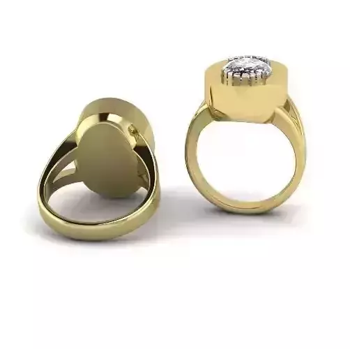 Ring with oval stone N01538