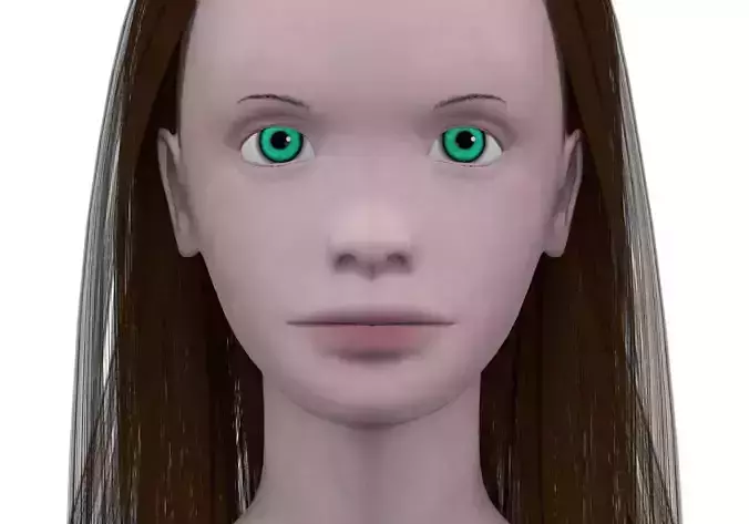 Girl with dark brown hair