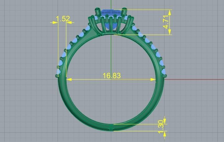Ring N01534 3D print model_6