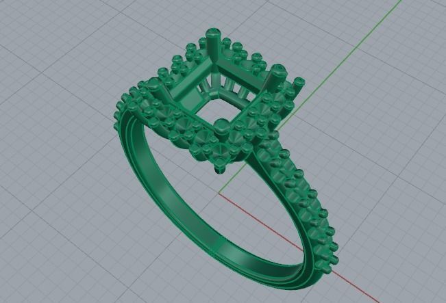 Ring N01534 3D print model_4