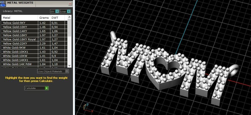 Pendant with letters M and a heart N01527 3D print model_8