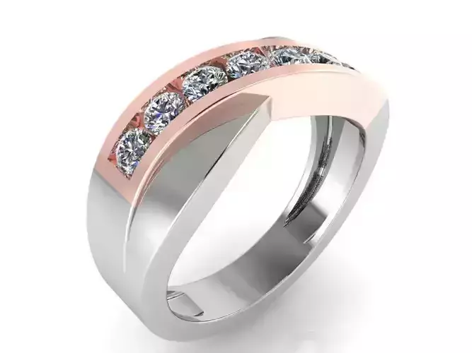 Cross Diamond Band Ring 1399