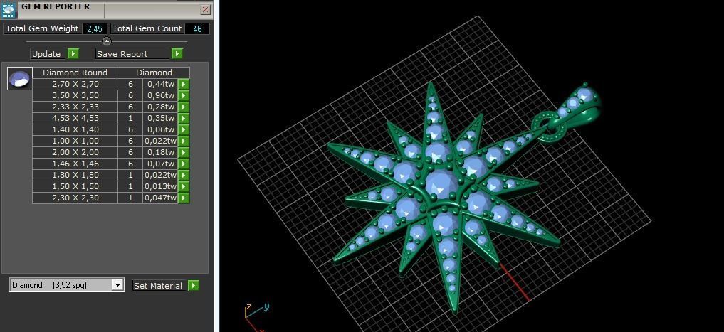 Pendant Stern N01644 3D print model_8