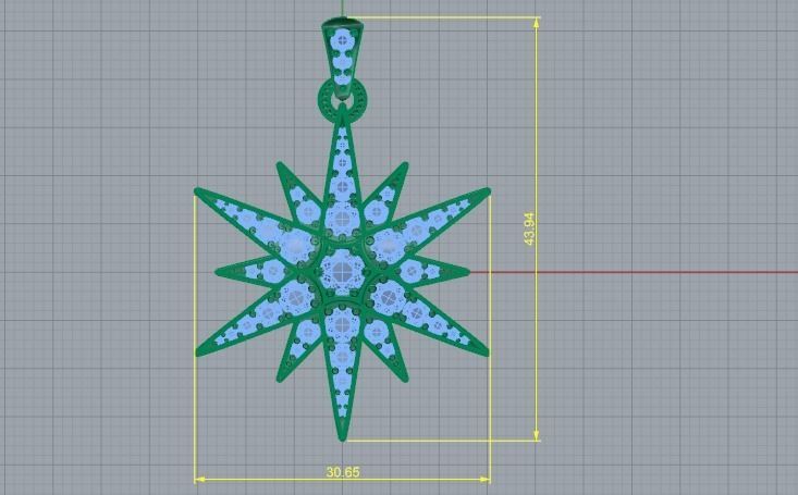 Pendant Stern N01644 3D print model_5