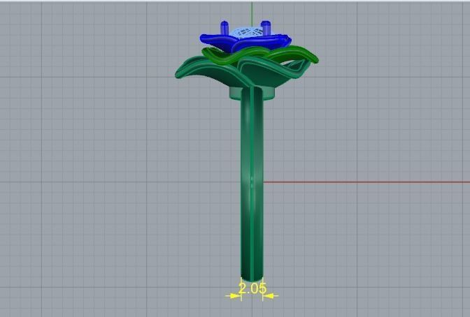 Ring in the form of a rose N01624 3D print model_8