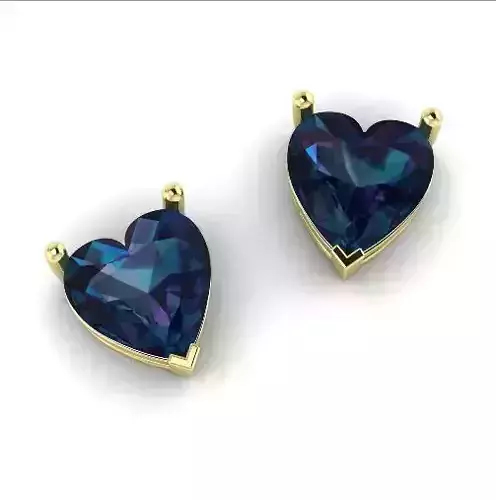 Heart shaped earrings N01617