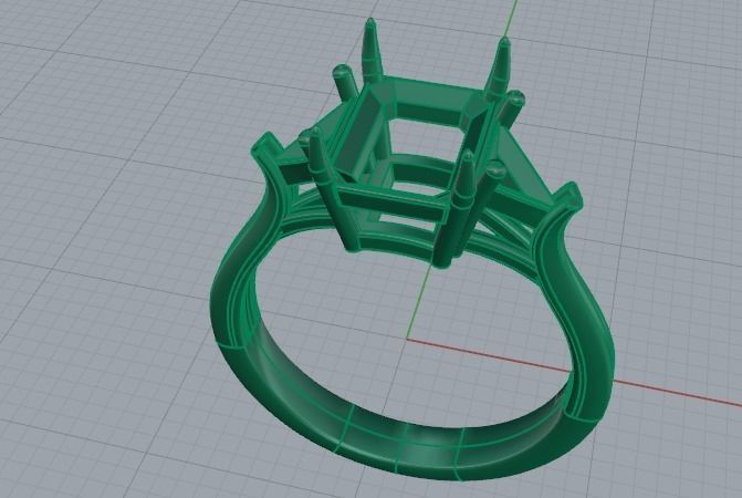 Ring N01607 3D print model_4
