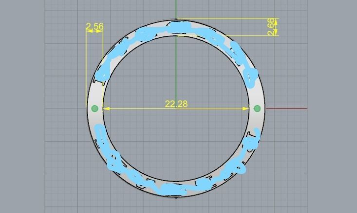 Ring N01598 3D print model_5