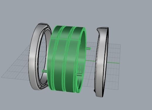 Ring N01598 3D print model_4