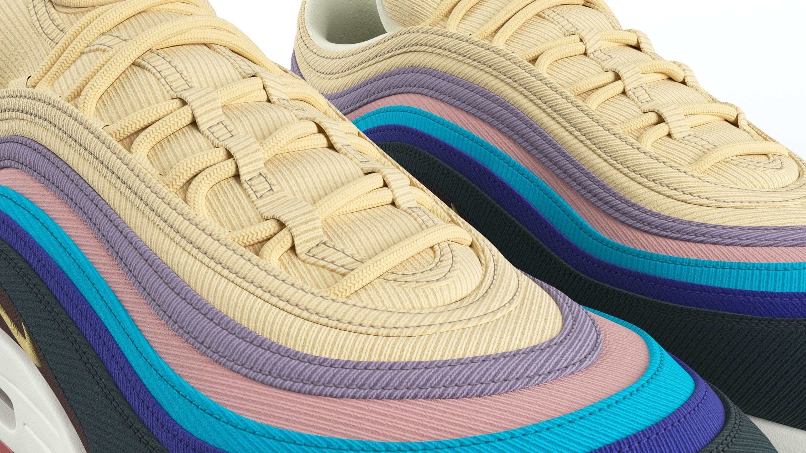 Nike Air Max 197 PBR Low-poly 3D model_7