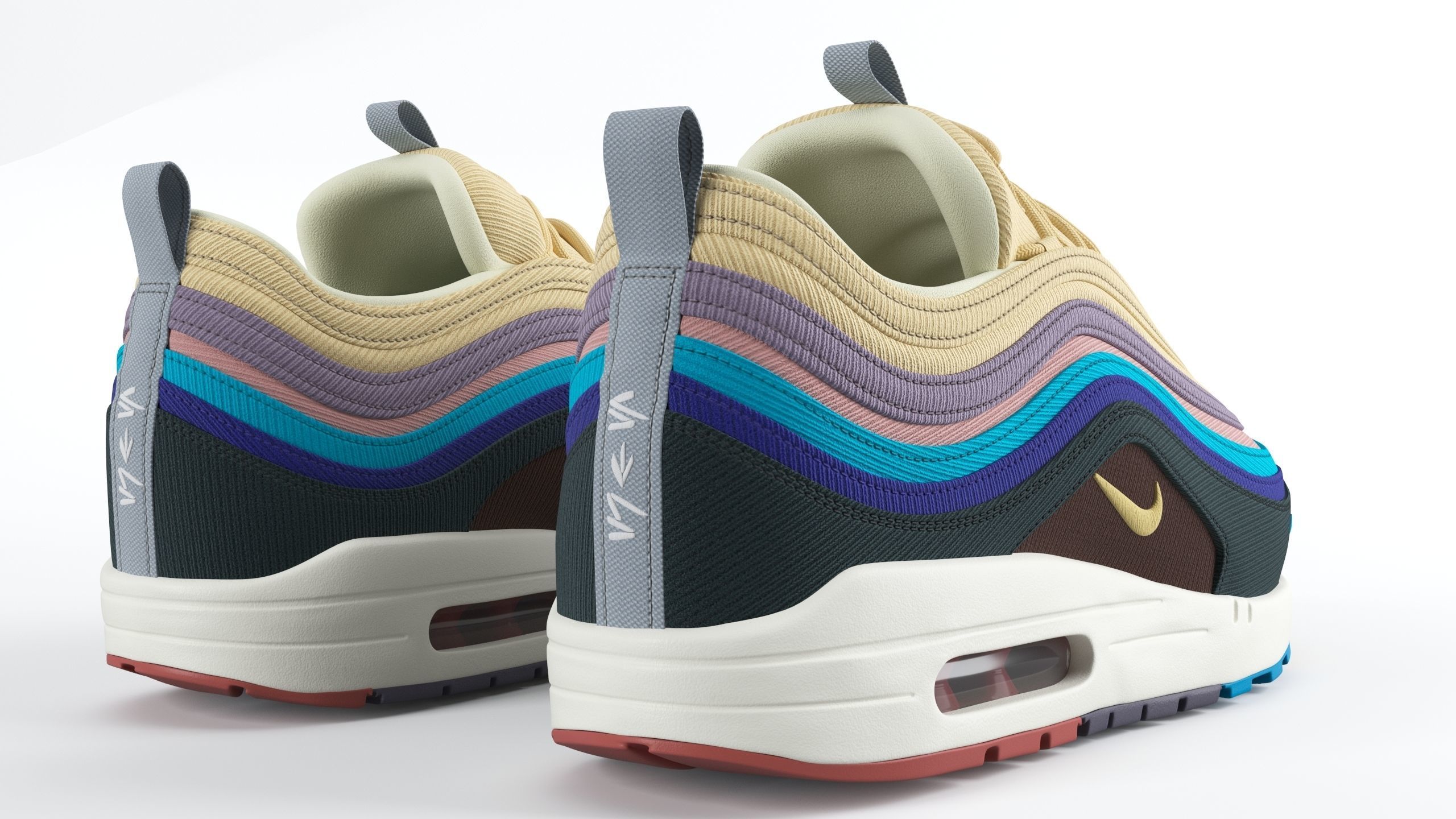 Nike Air Max 197 PBR Low-poly 3D model_3