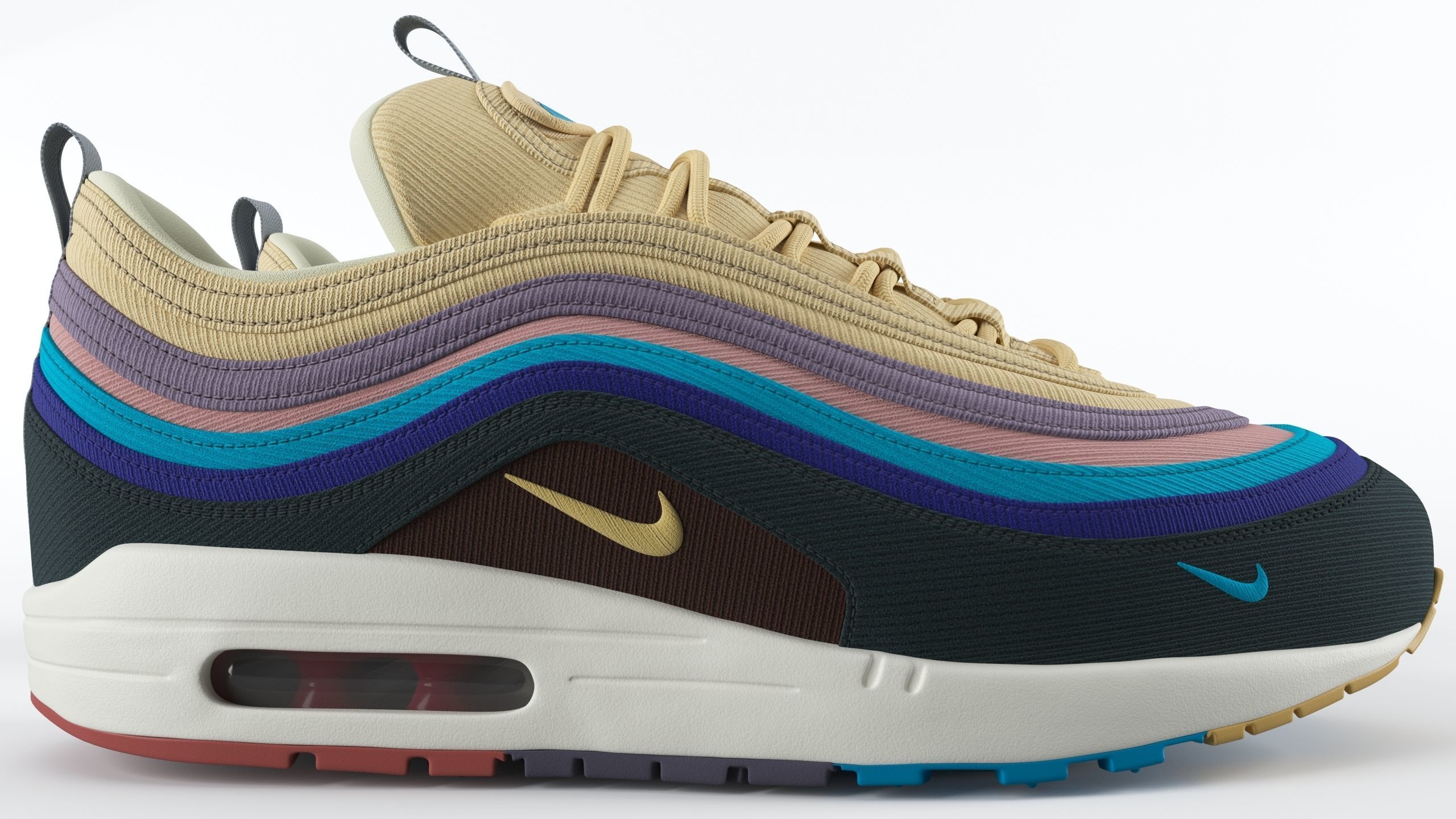 Nike Air Max 197 PBR Low-poly 3D model_2