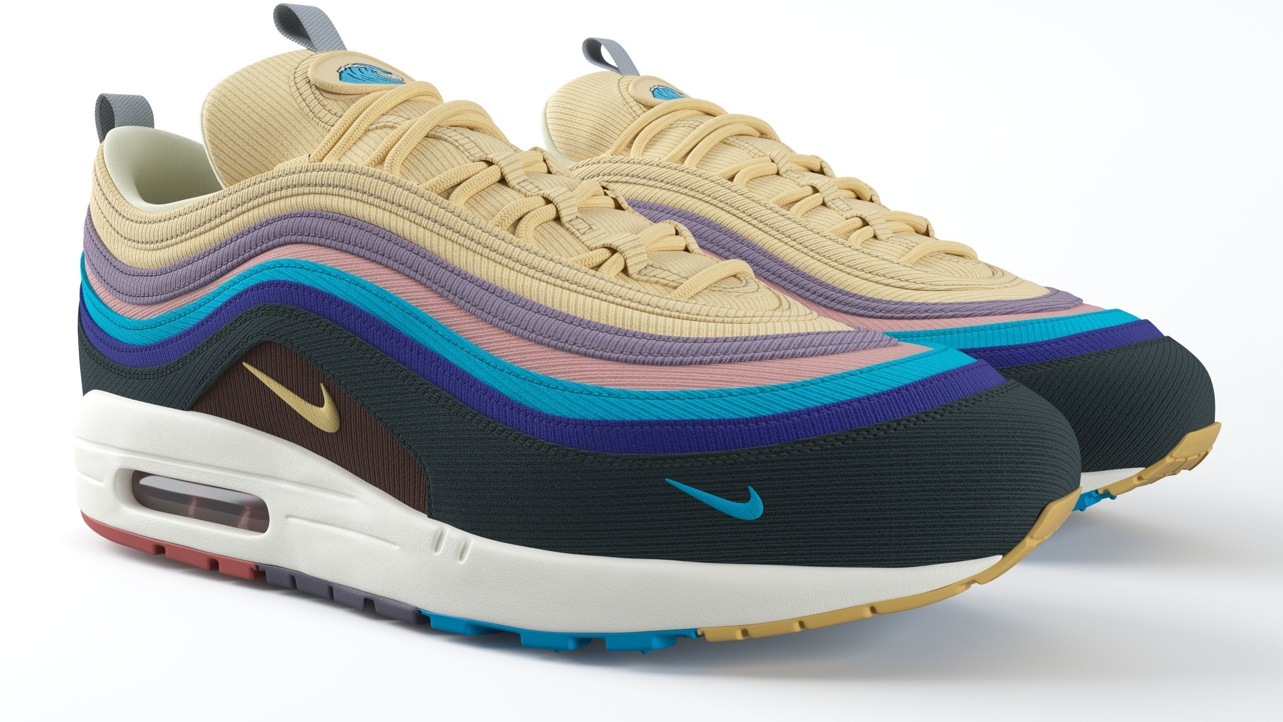 Nike Air Max 197 PBR Low-poly 3D model_1