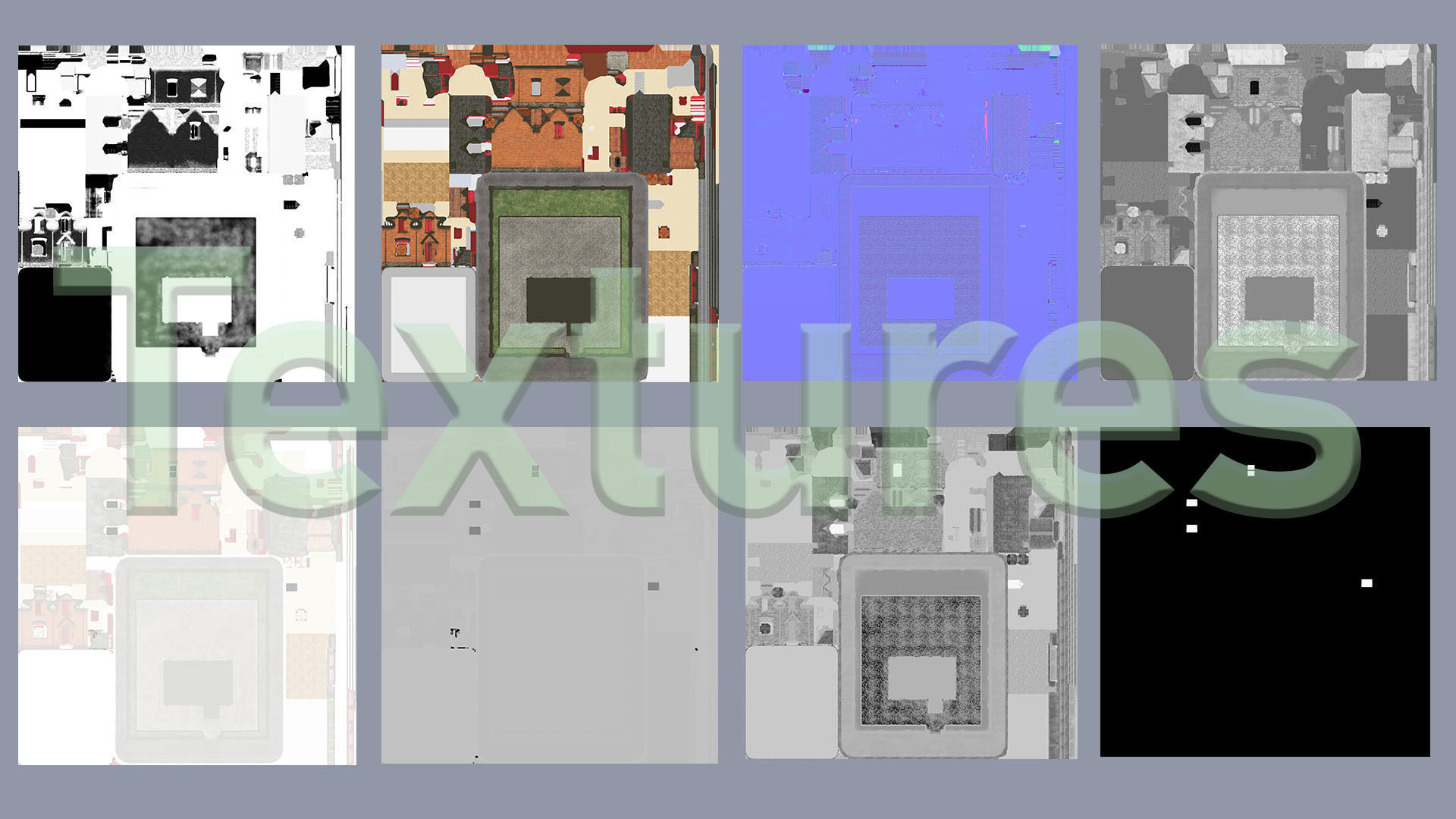 Small brick house Low-poly 3D model_19