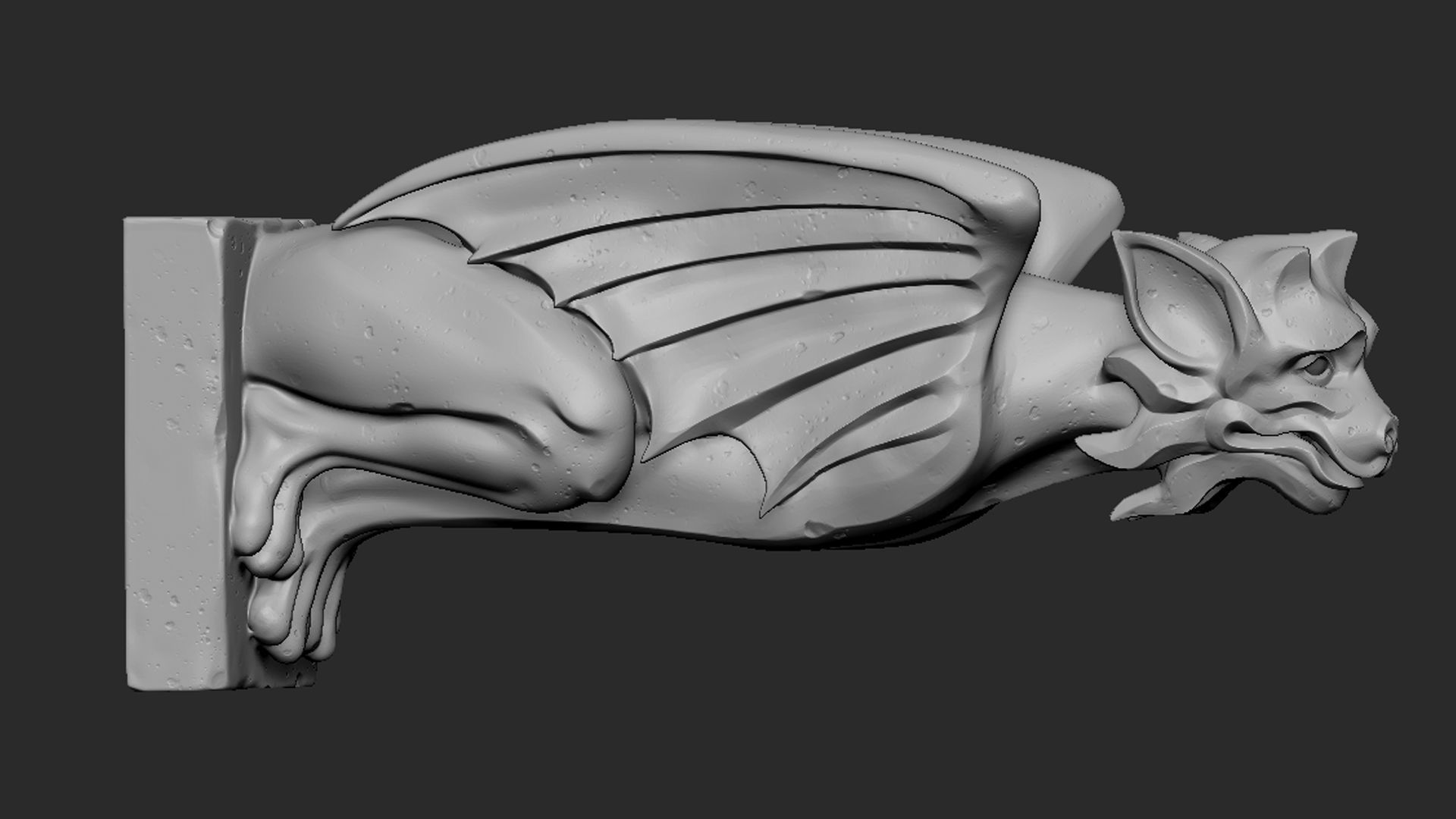 Gargoyle10 3D print model_4