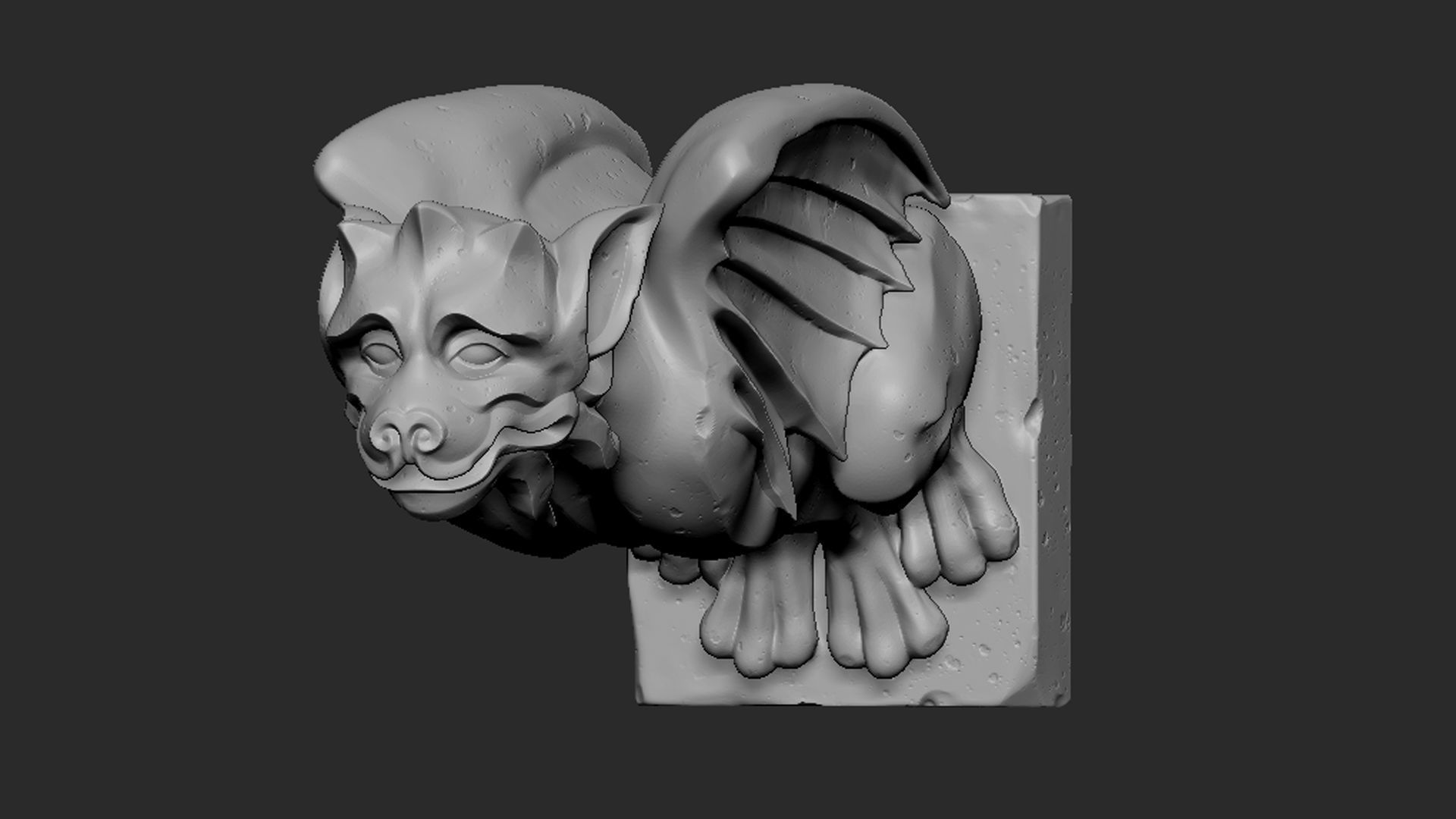 Gargoyle10 3D print model_1