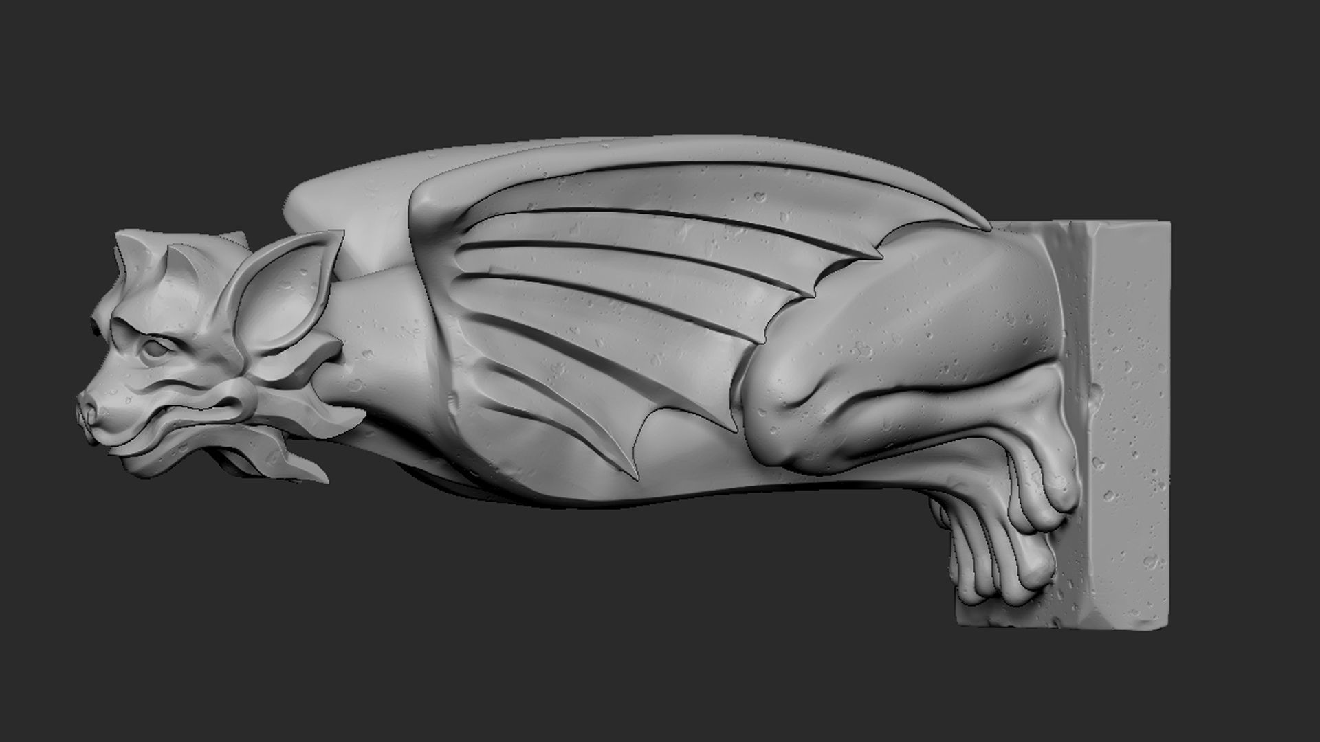 Gargoyle10 3D print model_8