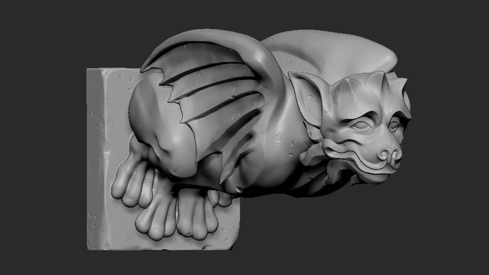 Gargoyle10 3D print model_3