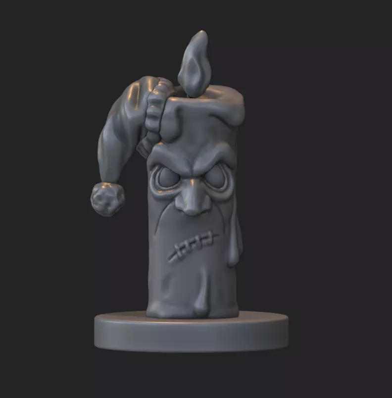 Christmas candle 3D print model_0