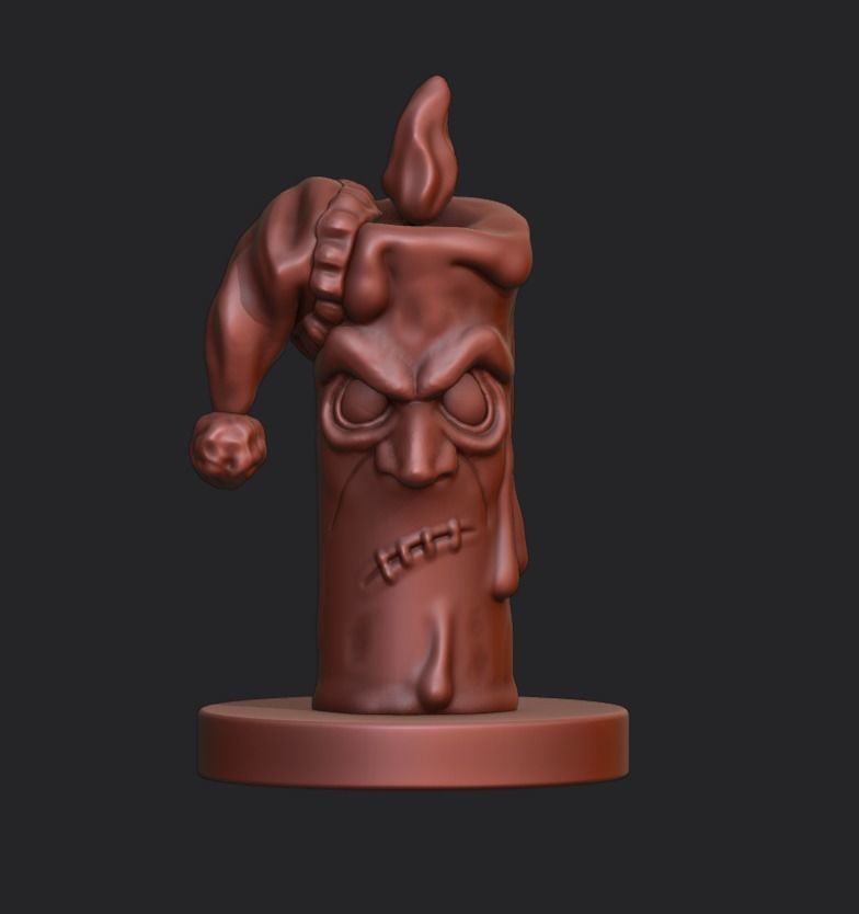 Christmas candle 3D print model_3
