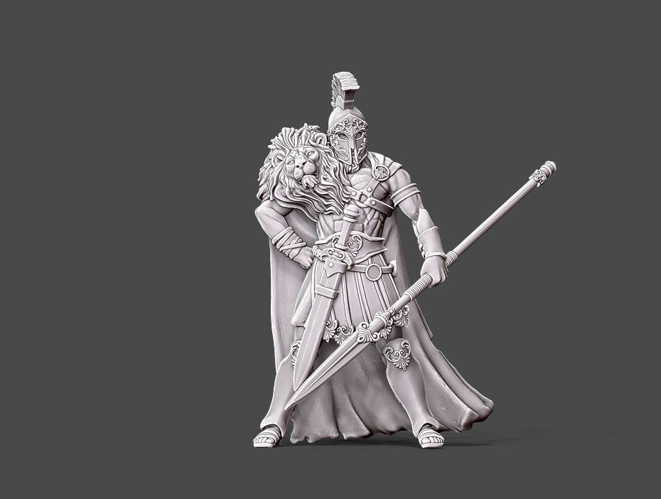 Greek hero - 35mm scale 3D print model_12