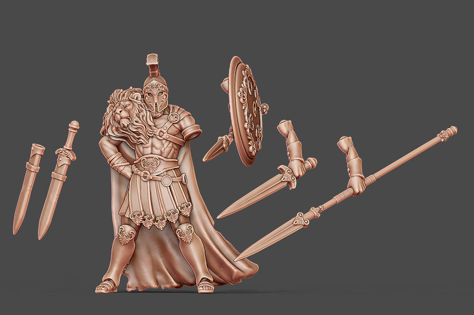 Greek hero - 35mm scale 3D print model_8