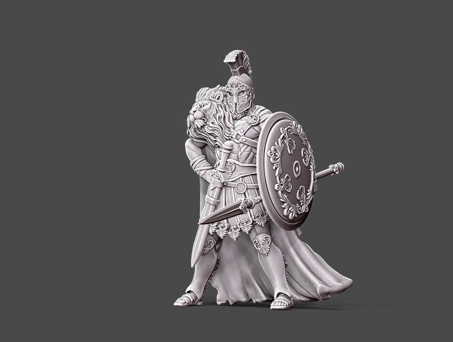 Greek hero - 35mm scale 3D print model_14