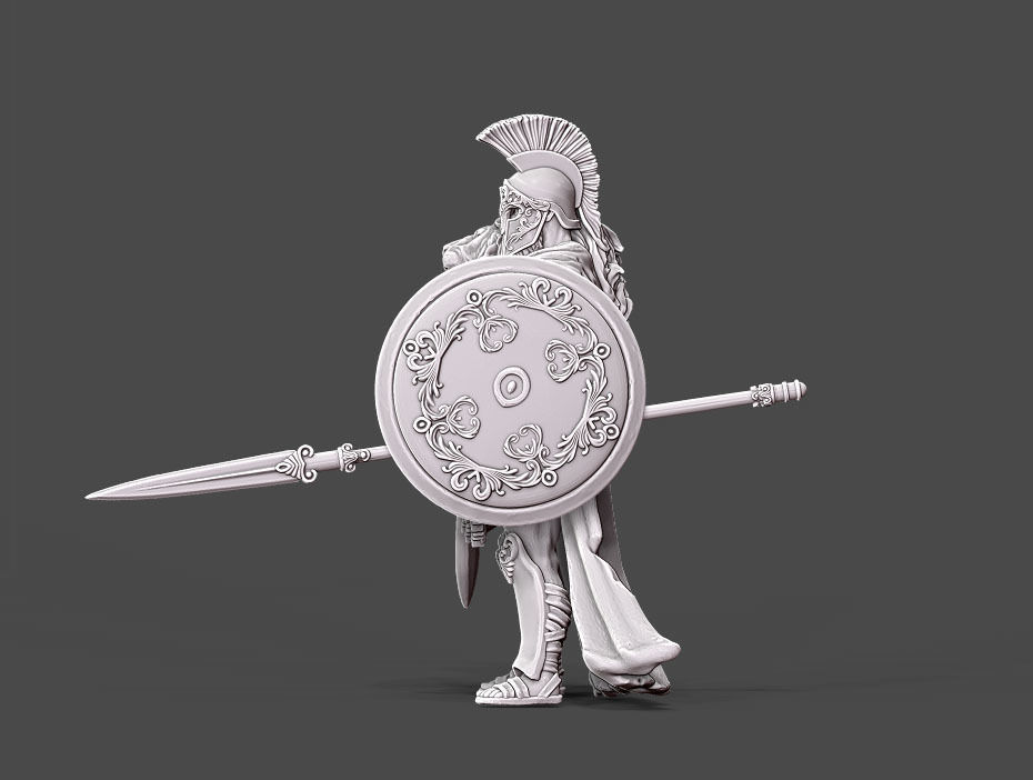 Greek hero - 35mm scale 3D print model_10