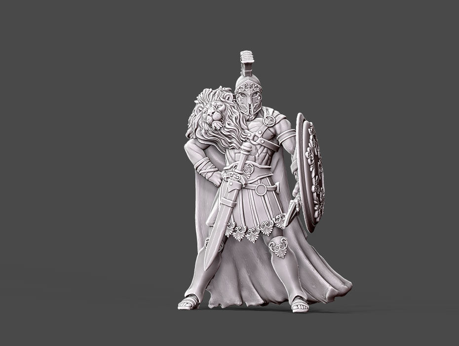 Greek hero - 35mm scale 3D print model_11