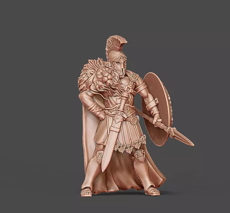 Greek hero - 35mm scale 3D print model_0