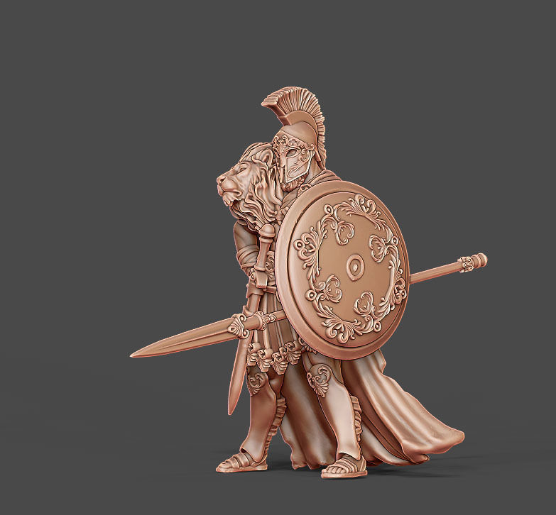 Greek hero - 35mm scale 3D print model_6