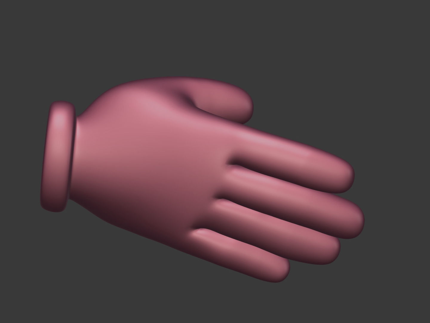 Cartoon Hand Low-poly 3D model_10