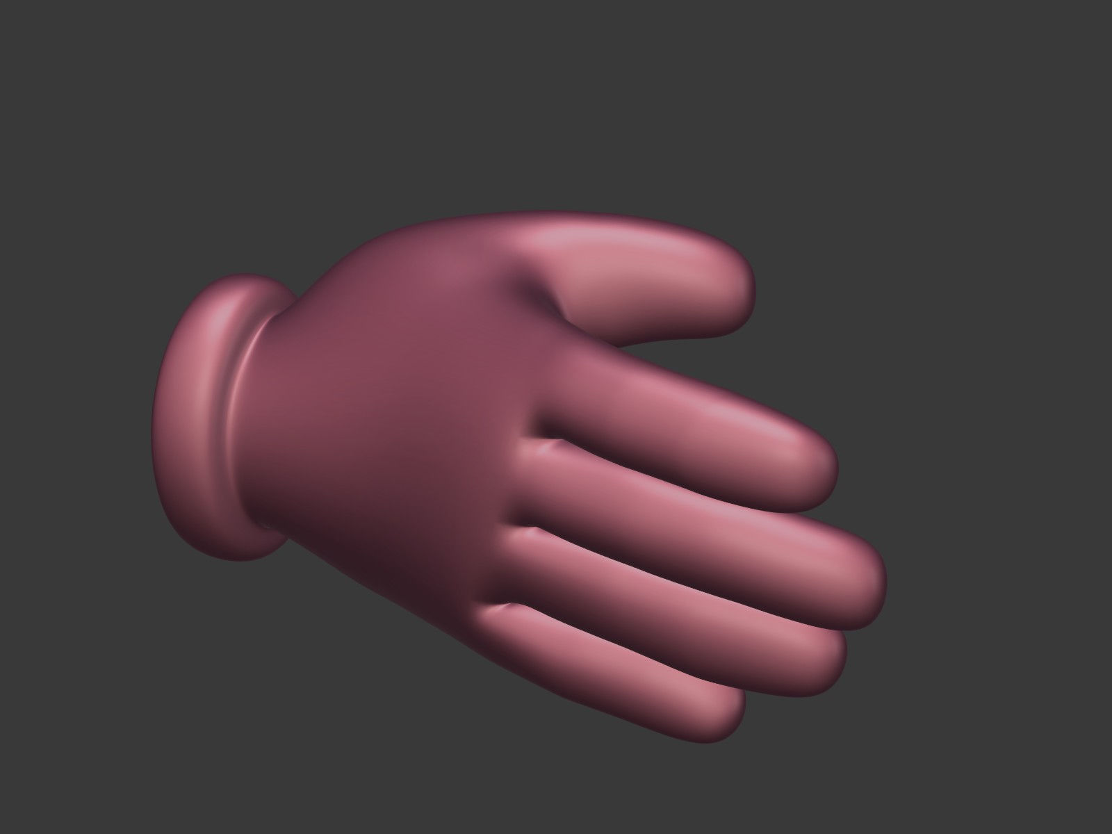 Cartoon Hand Low-poly 3D model_17