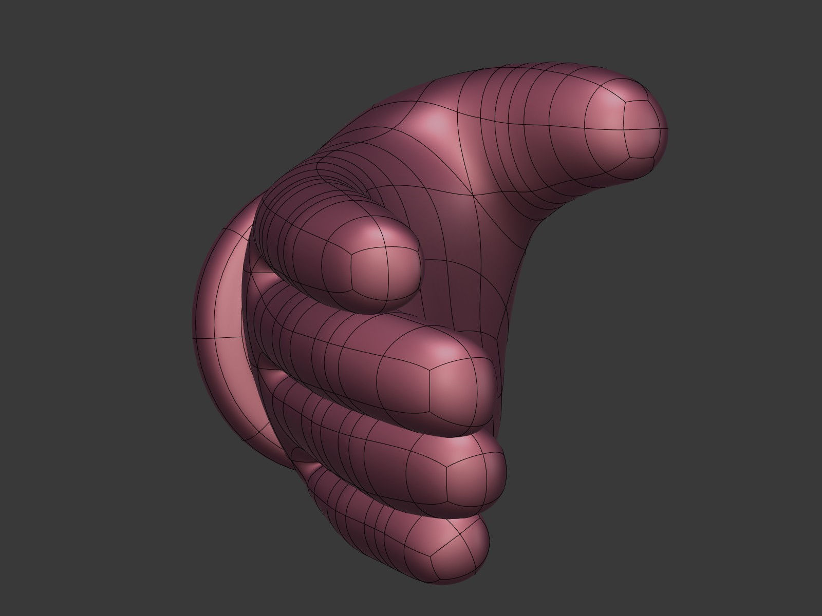 Cartoon Hand Low-poly 3D model_9