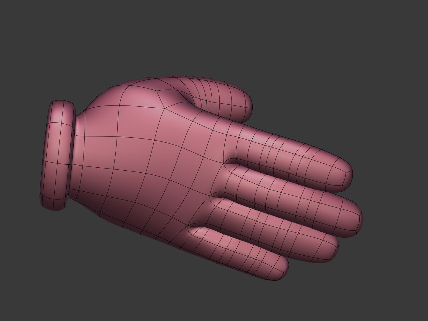 Cartoon Hand Low-poly 3D model_11