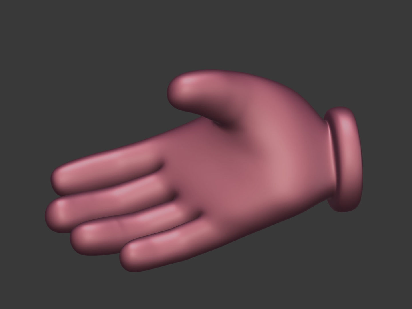 Cartoon Hand Low-poly 3D model_19