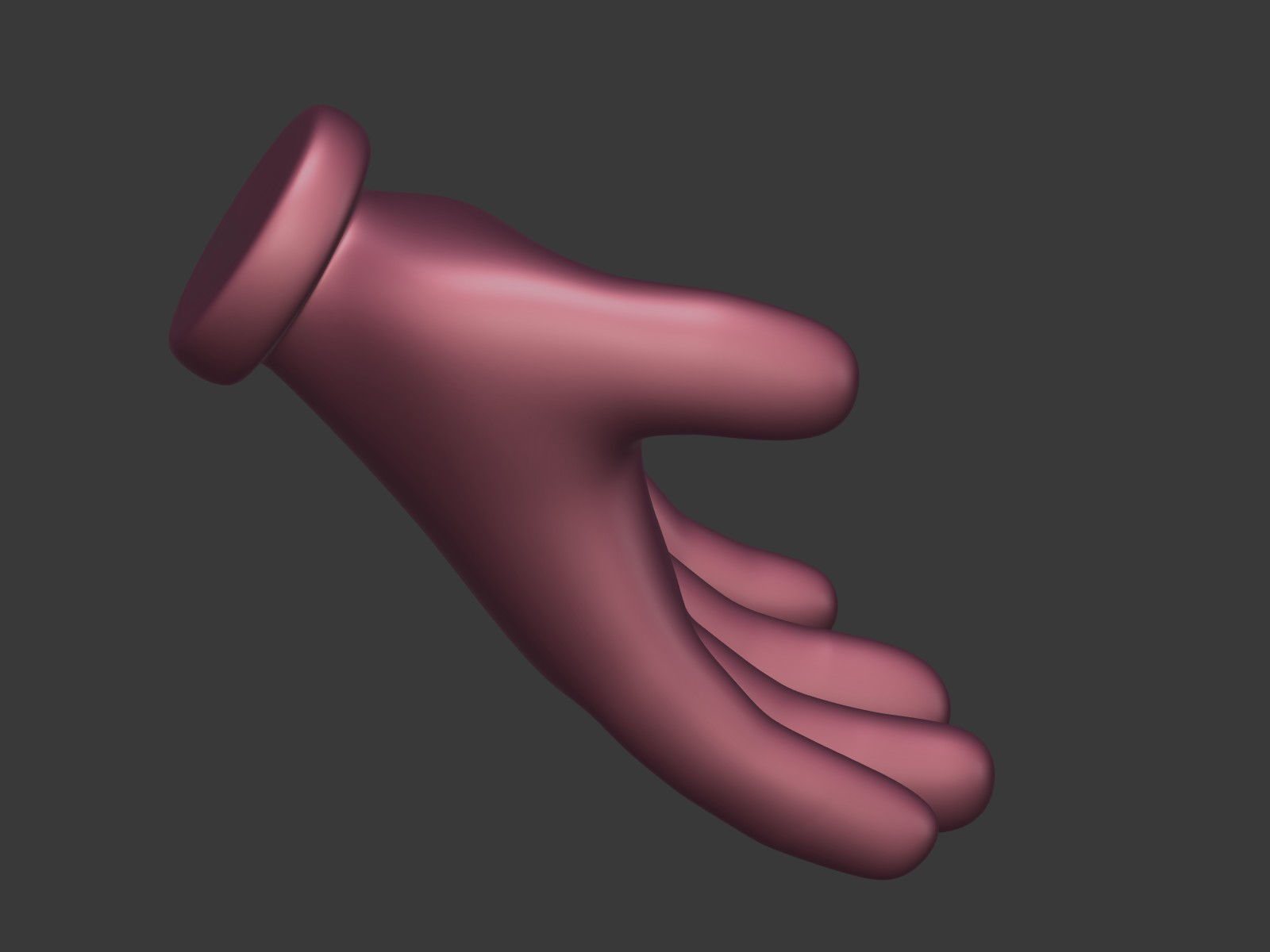 Cartoon Hand Low-poly 3D model_4