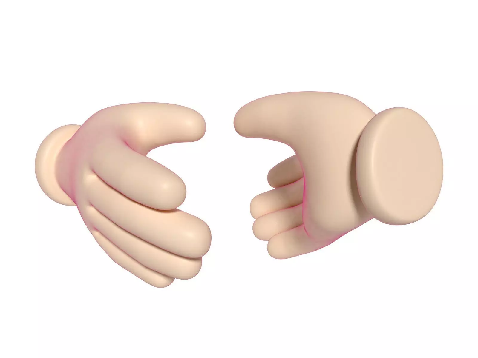 Cartoon Hand Low-poly 3D model_0
