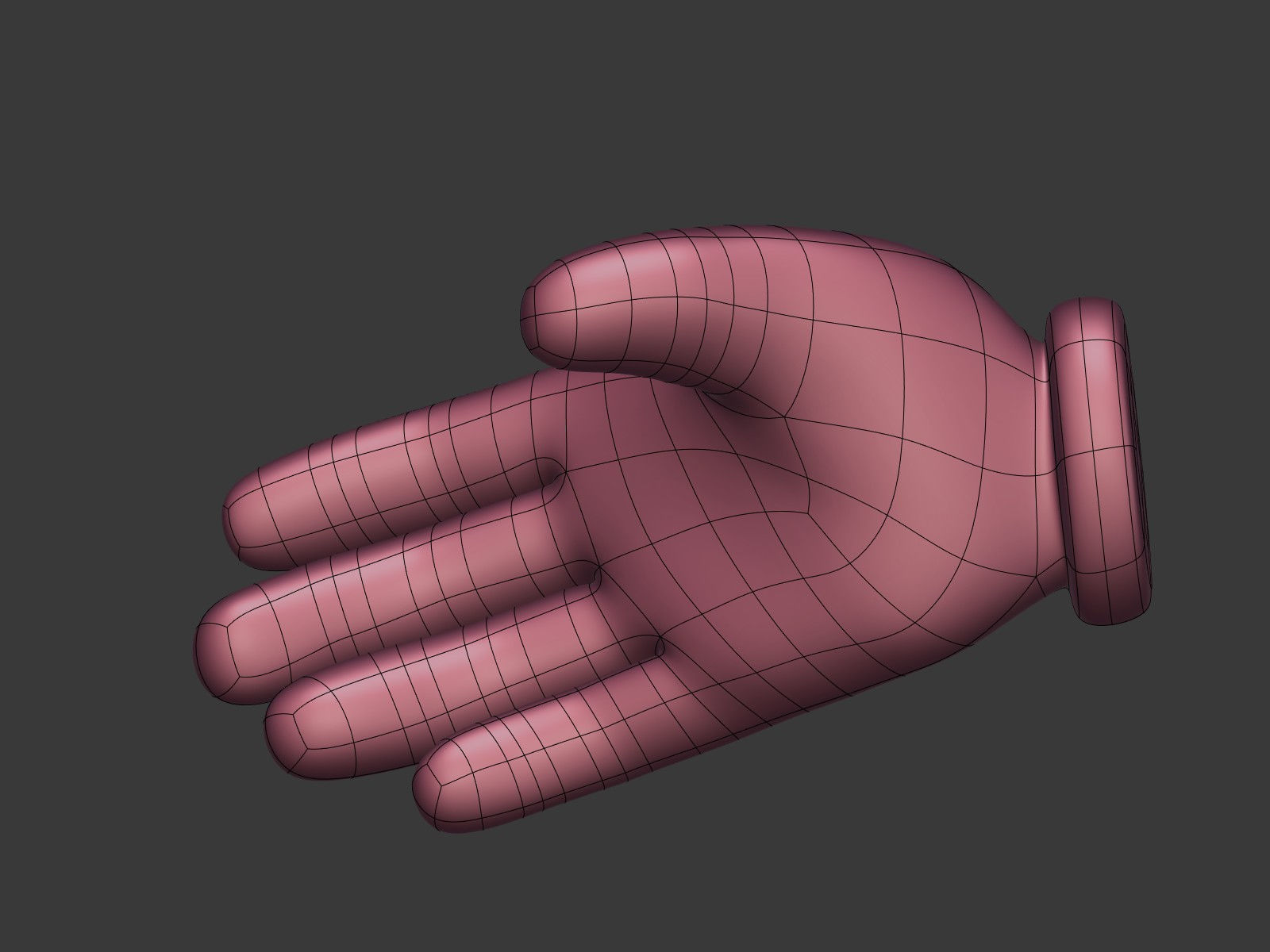 Cartoon Hand Low-poly 3D model_13