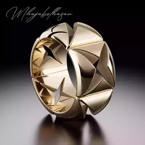 Star gold ring