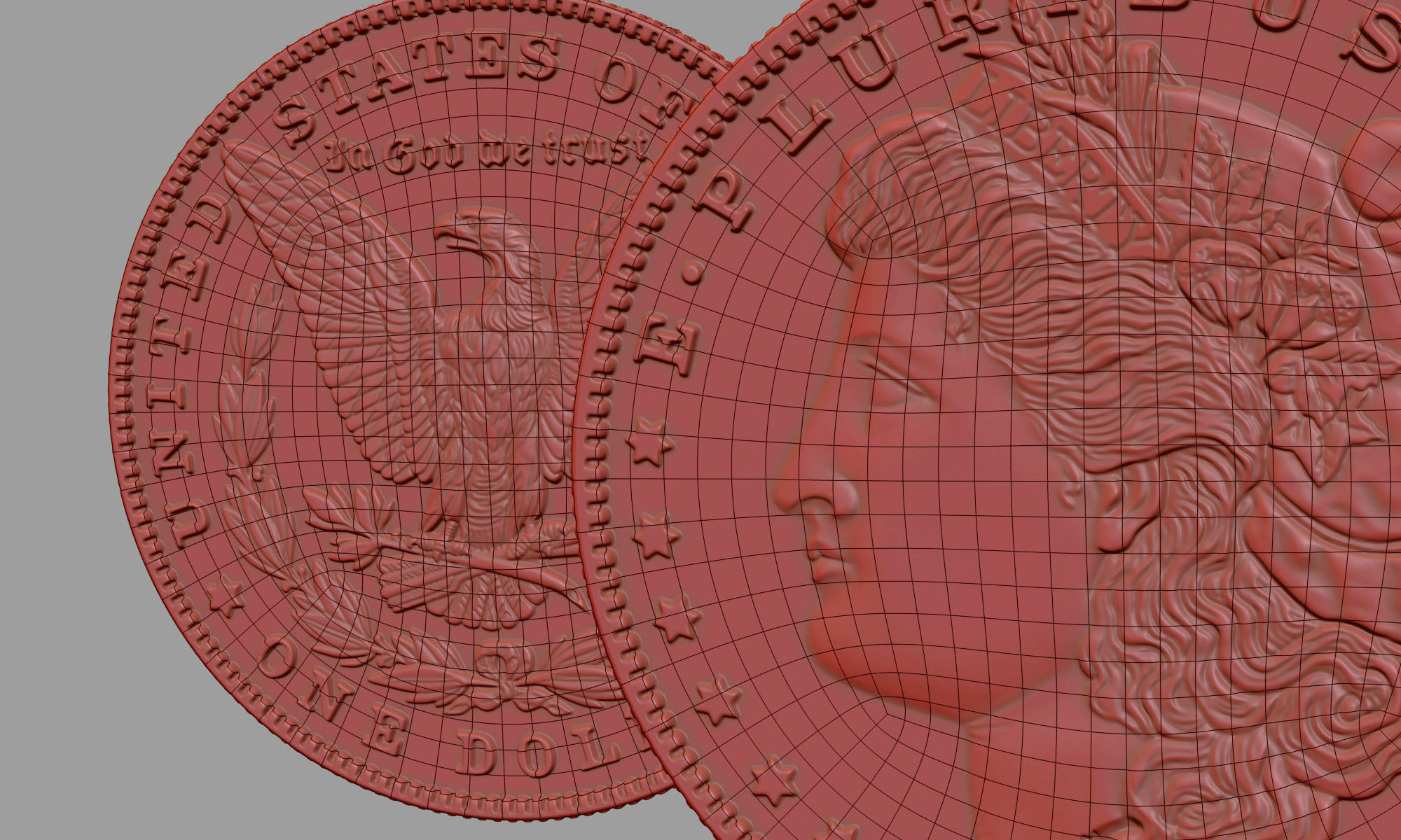 Morgan Silver Dollar 3D model_25