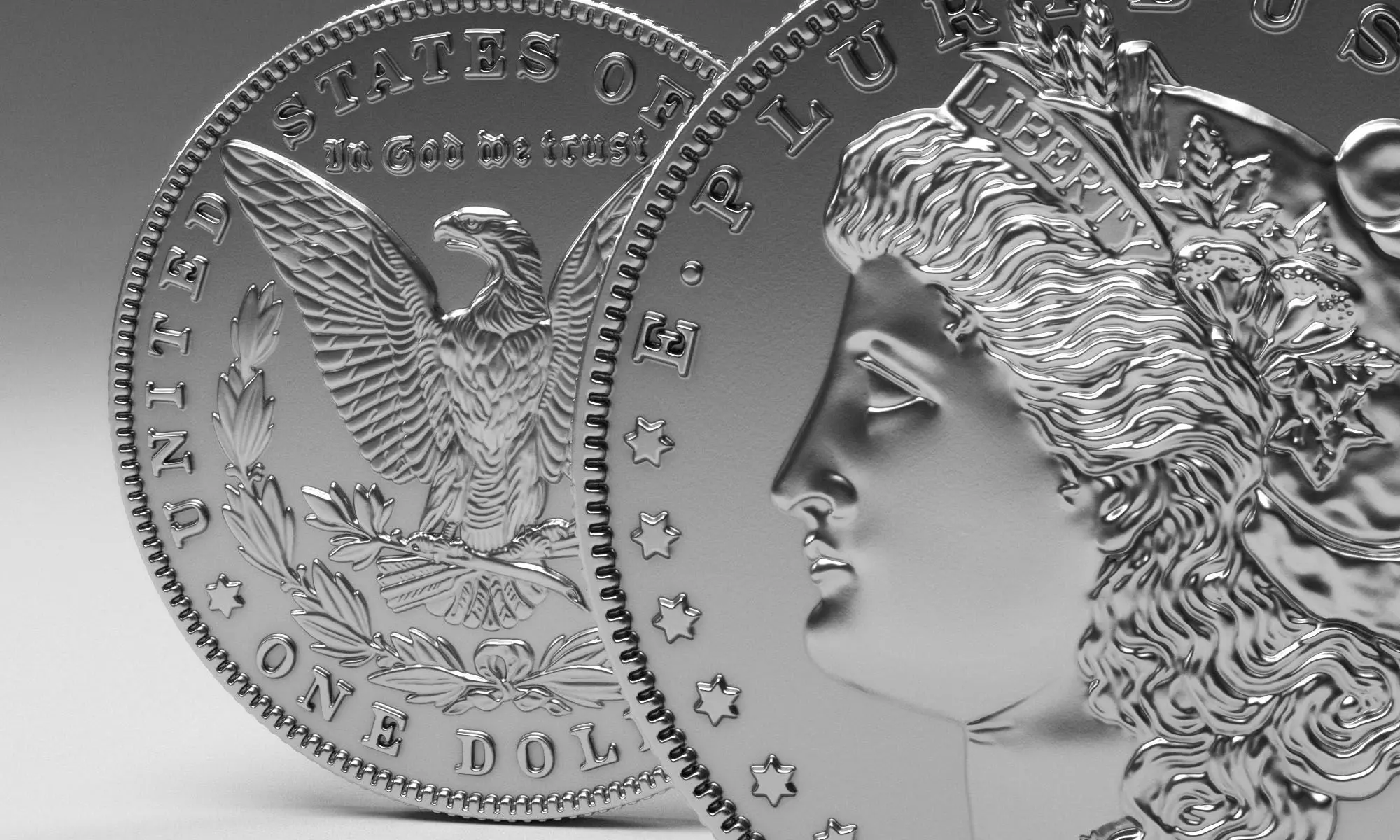 Morgan Silver Dollar 3D model_0